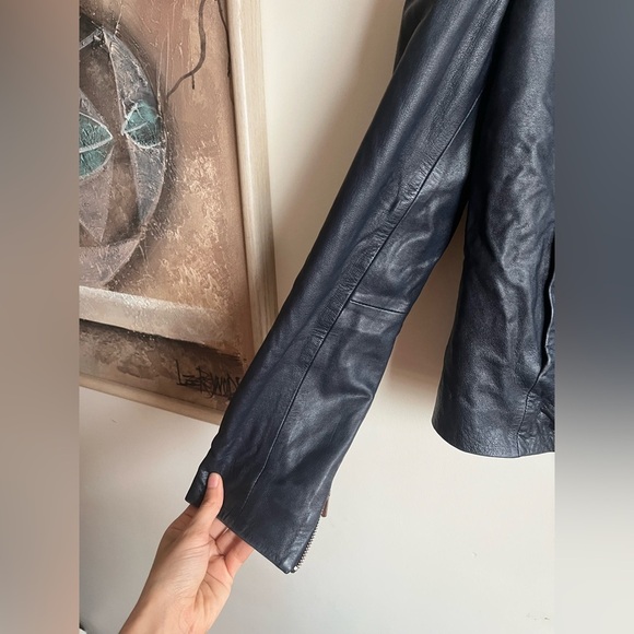 Massimo Dutti 100% Leather Zip-up Jacket - Picture 3 of 13